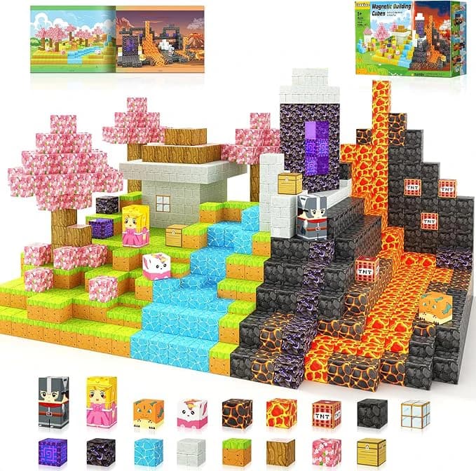Creative Magnetic Building Block Bricks My Famous Scene World Architectural Set DIY Model Kids Toy Christmas Gifts for Boy Girls